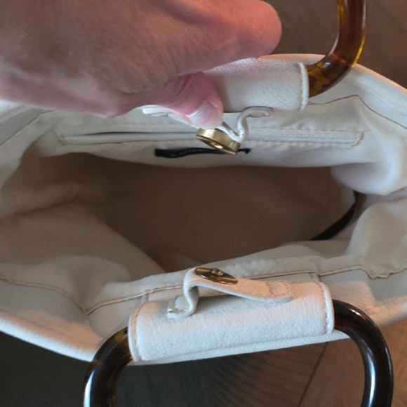 Anthropologie Westlyn Woven Bucket Bag In Cream With Crossbody Strap - Picture 9 of 10